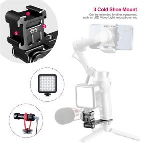 img 3 attached to 🎥 Ulanzi PT-13 Triple Cold Shoe Gimbal Microphone Mount Extension Bar - Enhance Your Zhiyun Smooth q 4 Feiyu DJI Gimbal Stabilizer with 1/4 inch Adapter for Video Light and Microphone Mount