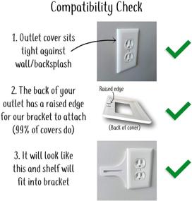 img 2 attached to Легкая полка Mount Genie Easy Outlet Shelf - совместимая со всеми розетками - Установка за 60 секунд - Скрытое хранение проводов - Идеально подходит для установки Google Home, Nest Wifi, камеры, голосового помощника и многого другого.