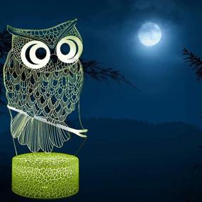 img 3 attached to 🦉 Owl Night Light 3D Animal Series LED Lamp with Remote Control, RGB Colors Changeable - Perfect Gift Idea for Bedroom or Kidsroom Décor