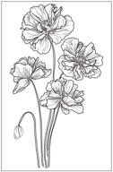 🌸 flowers poppy budding poppies stamp: versatile rubber clear stamp for scrapbooking, photo albums, and card making logo