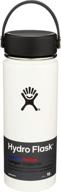 🧊 hydro flask 18oz white wide mouth bottle with flex cap logo