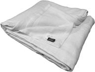 🛏️ berkshire allsoft cotton blanket - white full/queen size logo