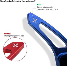 img 2 attached to Blue Aluminum Steering Wheel Paddle Shifter Extension Sport - Compatible with Subaru Forester, Outback, XV Crosstrek, Impreza, Legacy, WRX, Ascent, BRZ, Scion FR-S, GT86