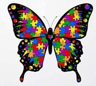 🦋 autism awareness butterfly #2 sticker decal: ideal for laptop, car, window, door, shop - set of 2 logo