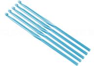 🧶 5 pack of cleverdelights size h (size 8) aluminum crochet hooks - 6" length - 5mm diameter - ideal for knitting projects logo