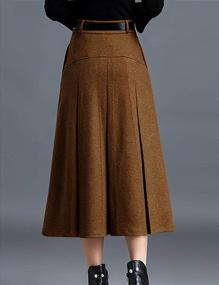 img 3 attached to Tanming Pleated Women's Winter Skirt - Medium Size Clothing for Women