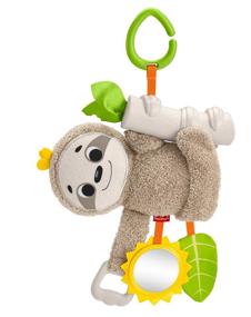 img 4 attached to Fisher-Price Slow Much Fun Stroller Sloth - A Colorful Companion for Kids 0+!