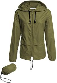 img 4 attached to Avoogue Lightweight Raincoat Waterproof Windbreaker Women's Clothing for Coats, Jackets & Vests