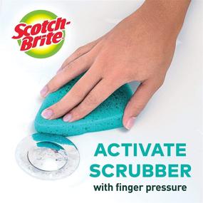 img 2 attached to Scotch-Brite Swift Scrub: Fast-Acting Soap Scum Remover for Glass Doors, Showers, and Baths, Eraser Pad Alternative, Green - 2 Count