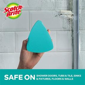 img 1 attached to Scotch-Brite Swift Scrub: Fast-Acting Soap Scum Remover for Glass Doors, Showers, and Baths, Eraser Pad Alternative, Green - 2 Count