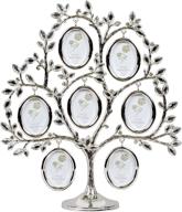 📸 jeweled silver finish metal 11 x 3 collage photo frame stand - roman family tree логотип