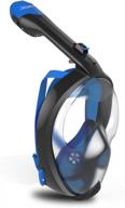 seabeast af90 full face snorkel mask: ultimate anti-fog design with foldable tube and removable camera mount logo