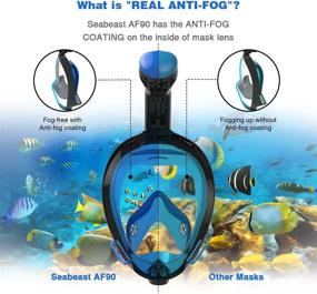 img 3 attached to SEABEAST AF90 Full Face Snorkel Mask: Ultimate Anti-Fog Design with Foldable Tube and Removable Camera Mount