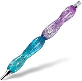 img 4 attached to 💎 Enhanced Resin Diamond Painting Pen: Stainless Steel Tips, CATEARED Handturned Drill Pen with Forever Placers -Complete Diamond Art Accessories & Tools: Rhinestone Wax Picker for 5D DIY Embroidery Kit
