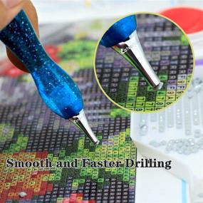 img 1 attached to 💎 Enhanced Resin Diamond Painting Pen: Stainless Steel Tips, CATEARED Handturned Drill Pen with Forever Placers -Complete Diamond Art Accessories & Tools: Rhinestone Wax Picker for 5D DIY Embroidery Kit