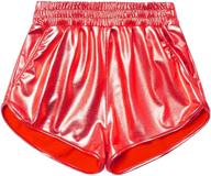 🌟 sparkly metallic shorts for active girls: athletic gymnastics and everyday wear logo