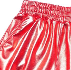 img 2 attached to 🌟 Sparkly Metallic Shorts for Active Girls: Athletic Gymnastics and Everyday Wear