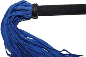 img 1 attached to 🐎 Prairie Horse Supply High-Quality Suede Flogger for Effective Horse Training - Crop Whip with 18 or 52 Soft Suede Tails in Black, Blue, Purple, Red, or Teal - Features Suede or Leather Covered Handle with Wrist Strap