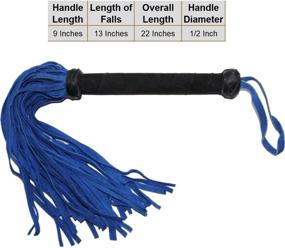 img 3 attached to 🐎 Prairie Horse Supply High-Quality Suede Flogger for Effective Horse Training - Crop Whip with 18 or 52 Soft Suede Tails in Black, Blue, Purple, Red, or Teal - Features Suede or Leather Covered Handle with Wrist Strap