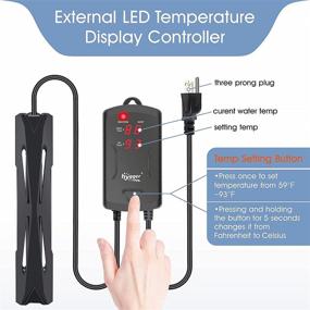 img 1 attached to hygger 10-75 Gallon Small Aquarium Heater: LED Display, Quartz Submersible Fish Tank Heater 100W/200W/300W Saltwater Freshwater