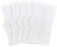 🧽 washable microfiber replacement pads for shark steam mop - pack of 5, white логотип