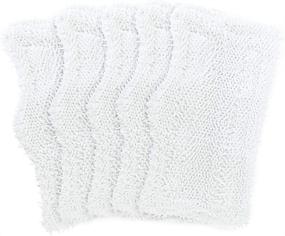 img 4 attached to 🧽 Washable Microfiber Replacement Pads for Shark Steam Mop - Pack of 5, White