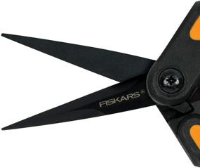 img 1 attached to 🔪 Fiskars 399241-1001 Non-stick Micro-Tip Pruning Snips: Orange/Black Precision Tools