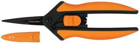 img 3 attached to 🔪 Fiskars 399241-1001 Non-stick Micro-Tip Pruning Snips: Orange/Black Precision Tools