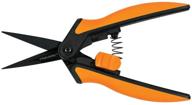 🔪 fiskars 399241-1001 non-stick micro-tip pruning snips: orange/black precision tools logo
