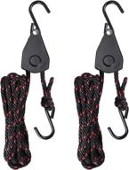 🚣 ayaport kayak rope tie down ratchet straps - bow and stern ratcheting tie downs with rope hanger - essential kayak and canoe accessories (3/8" x 14ft) логотип