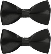 🎀 adjustable pre-tied solid color bowties for boys - ideal for weddings and parties logo