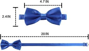 img 1 attached to 🎀 Adjustable Pre-Tied Solid Color Bowties for Boys - Ideal for Weddings and Parties
