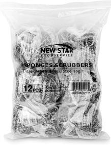 img 3 attached to New Star Foodservice 54460 Extra Large (50g) Stainless Steel Sponges Scrubbers, Pack of 12