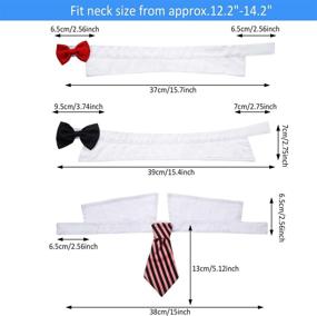 img 3 attached to 🐾 Adjustable Pet Bow Tie Set for Small Dogs and Cats - Formal Dog Neck Ties - Grooming Accessories for Puppy Parties and Costumes