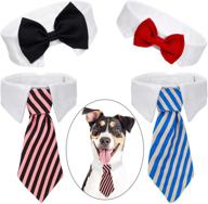 🐾 adjustable pet bow tie set for small dogs and cats - formal dog neck ties - grooming accessories for puppy parties and costumes логотип