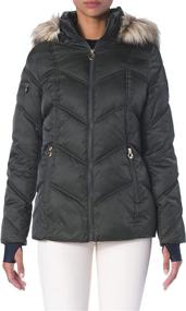 img 3 attached to Nautica Womens Short Puffer Military