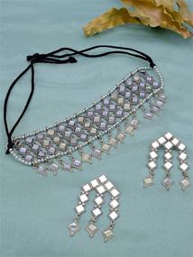 img 3 attached to Crunchy Fashion Jewellery Oxidized Necklace Women's Jewelry for Jewelry Sets