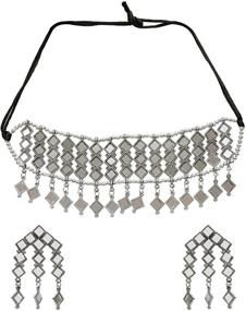 img 4 attached to Crunchy Fashion Jewellery Oxidized Necklace Women's Jewelry for Jewelry Sets