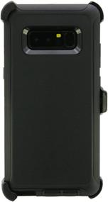 img 4 attached to 🐢 WallSkiN Turtle Series Galaxy Note 8 (6.3”) Belt Clip Case - Full Body Protection, Holster, Kickstand - Black