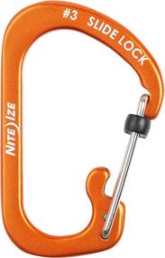 img 2 attached to 🔒 Nite Ize Size #3 SlideLock Carabiner - Locking Keychain in Orange (Aluminum)