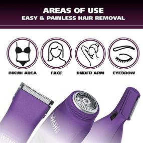 img 3 attached to 🔌 Wahl Pure Confidence Rechargeable Electric Trimmer, Shaver, & Detailer for Smooth Face, Underarm, Eyebrow, & Bikini Area Grooming – Model 9865-100