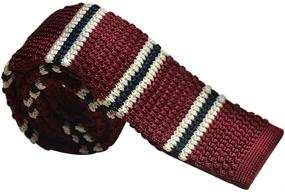 img 2 attached to Vintage Knitting Necktie Burgundy Striped