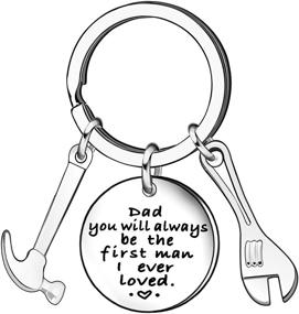 img 4 attached to Fathers Family Chain Keychain Father
