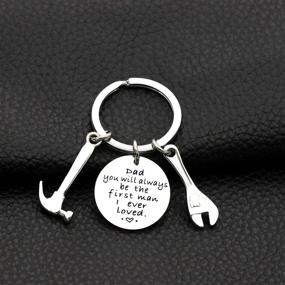 img 3 attached to Fathers Family Chain Keychain Father