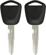 🔑 2-pack keyless2go hd111 transponder ignition v-chip car key replacements for new uncut logo