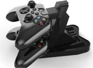 🎮 efficient dual charging station for xbox series x/s controller - high-speed wireless docking charger stand (5 x 6.7 x 2.5inch, black) logo