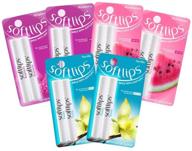 softlips protectant/sunscreen spf 20 lip balm, 6 pack (12 count) - assorted fun flavors for ultimate lip care logo