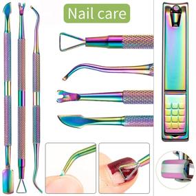 img 3 attached to Professional HOMOST 13PCS Cuticle Trimmer Set: Cuticle Nipper, Stainless Steel Clipper, Gel Polish Remover and Pusher for Perfect Manicures