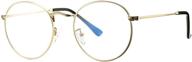 👓 pro acme classic round metal clear lens glasses frame - stylish unisex circle eyeglasses logo