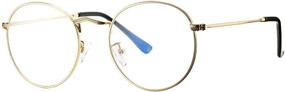 img 4 attached to 👓 Pro Acme Classic Round Metal Clear Lens Glasses Frame - Stylish Unisex Circle Eyeglasses